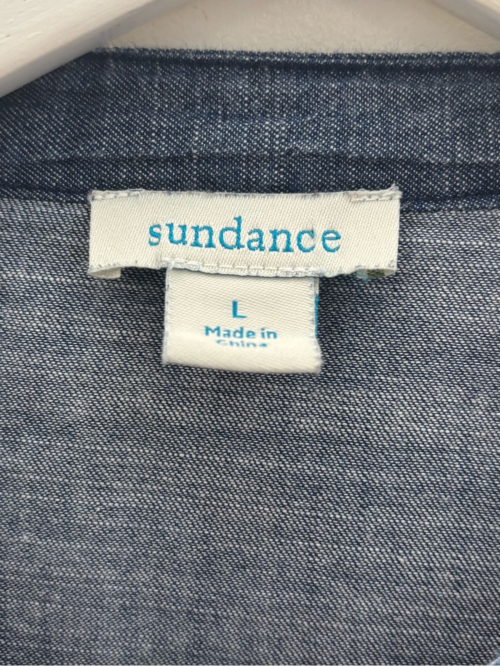 Sundance Lennon Embroidered Denim Shirt L - Picture 4 of 9
